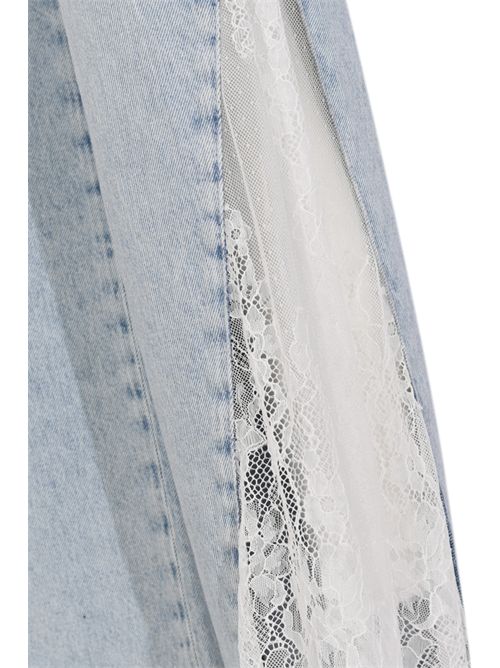 Jeans ampio in denim con pizzo BLUGIRL | RA6181 D500977488